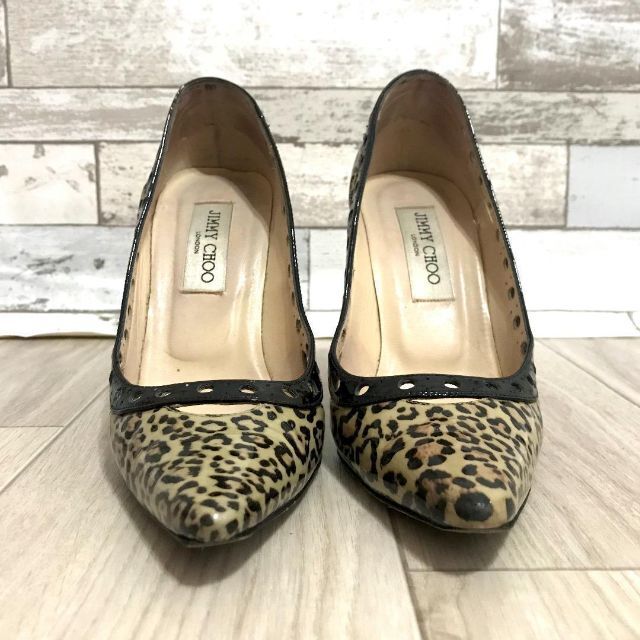ジミーチュウ JIMMY CHOO パンプス 36 エナメル ヒョウ柄 | gellonautos.cl