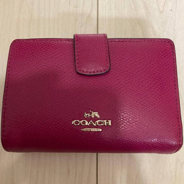 COACH コーチ 二つ折り財布 ワインレッド