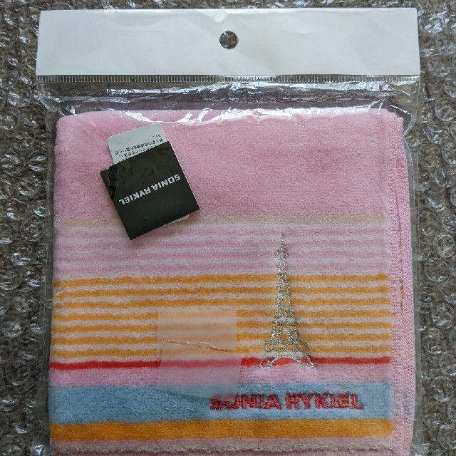 愛用 ハンカチ タオル 綿100% フランス モチーフデザイン ソニアリキエル SONIA RYKIEL ミラー タオルハンカチ プレゼント