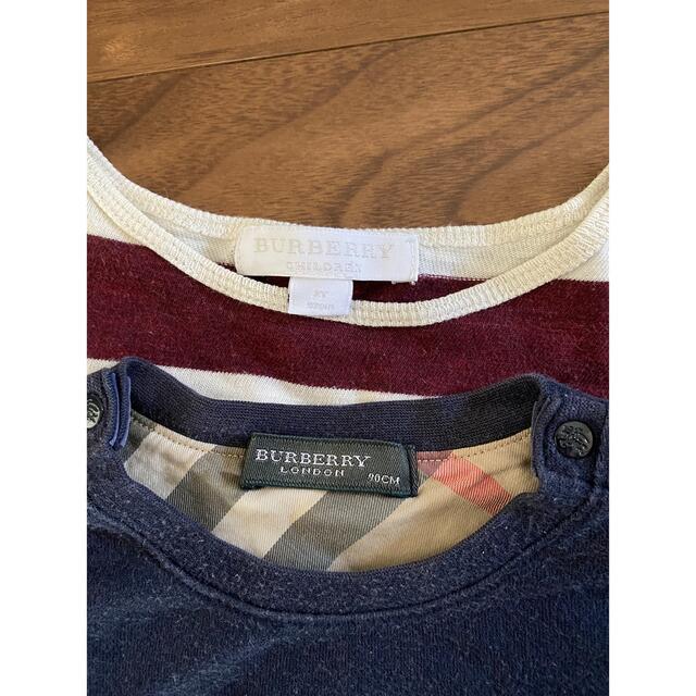 BURBERRY(バーバリー)のロンT  Tシャツ　2y バーバリー　2枚セット キッズ/ベビー/マタニティのキッズ服女の子用(90cm~)(Tシャツ/カットソー)の商品写真