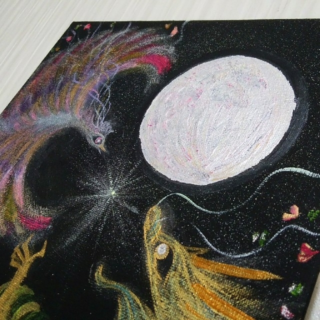 風水開運絵画*宝来吉福図 花舞月夜~龍と鳳凰~金運 恋愛運 風水開運絵画*宝来吉福図 花舞月夜~龍と鳳凰~金運 恋愛運