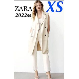 ザラ(ZARA)の【完売/新品タグ付】ZARA ベルト付きスエード風ベスト XS  ジレ(ベスト/ジレ)