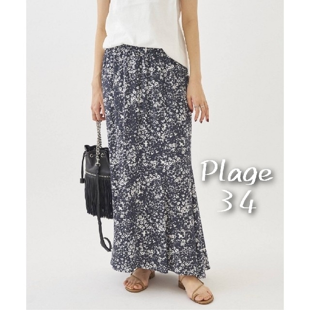 【破格値下げ】 Plage - スカート◆ flower Contrast ロングスカート