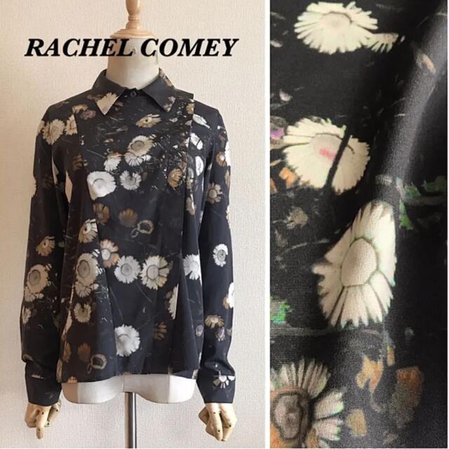 RACHEL COMMY フラワープリント シルクシャツ