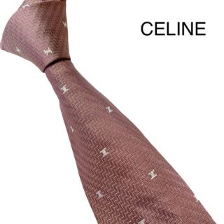 セリーヌ(celine)の美品　セリーヌ　ネクタイ　マカダム柄(ネクタイ)