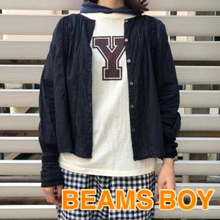 ビームスボーイ(BEAMS BOY)の【未使用】BEAMS BOY ヴィンテージ レース デタッチカラー シャツ 黒(シャツ/ブラウス(長袖/七分))