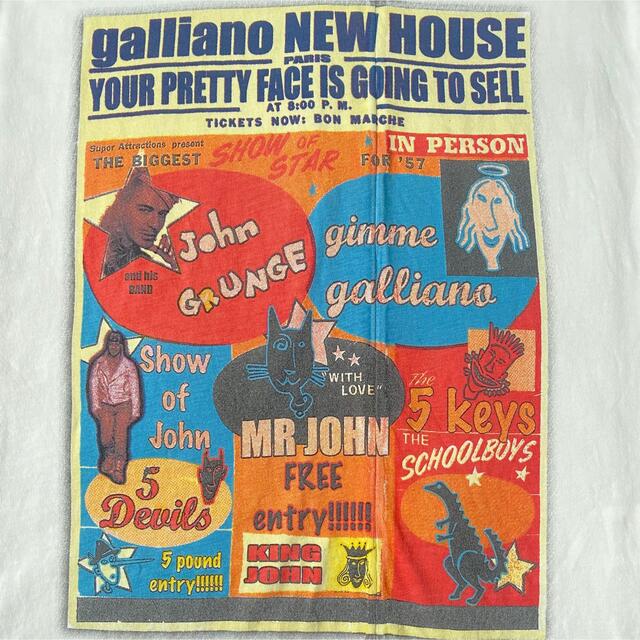 GALLIANO(ガリアーノ)の【galliano】(ガリアーノ) 希少 Tシャツ メンズS メンズのトップス(Tシャツ/カットソー(半袖/袖なし))の商品写真