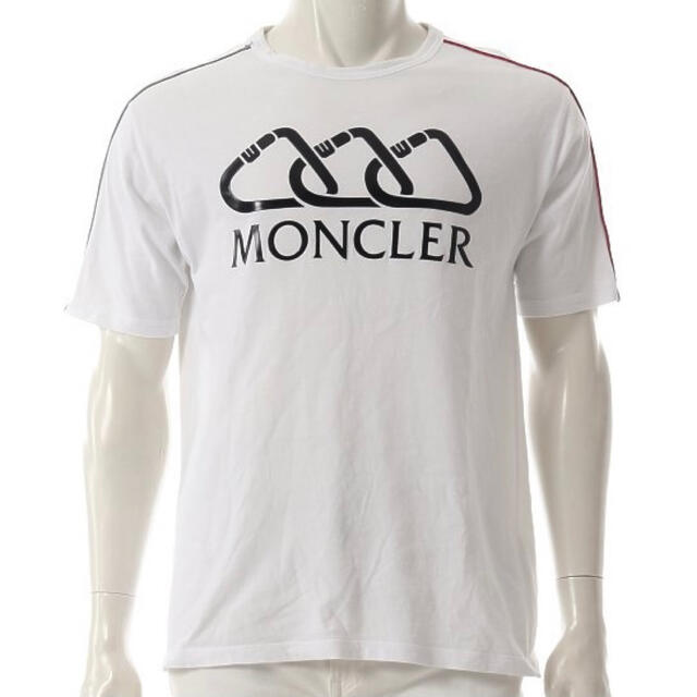 状態★希少★ MONCLER Tシャツ XXL ラバーロゴ モンクレール ホワイト