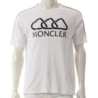 モンクレール(MONCLER)の★希少★ MONCLER Tシャツ XXL ラバーロゴ モンクレール ホワイト(Tシャツ/カットソー(半袖/袖なし))