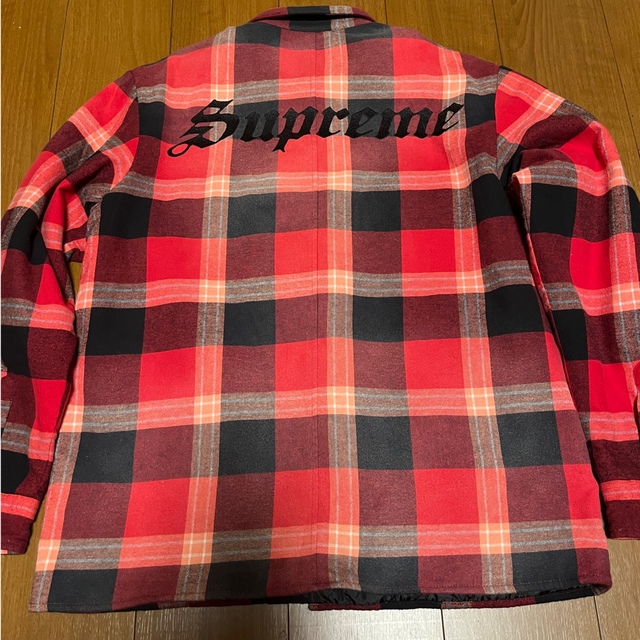 20FW Supreme Quilted Flannel Shirt M