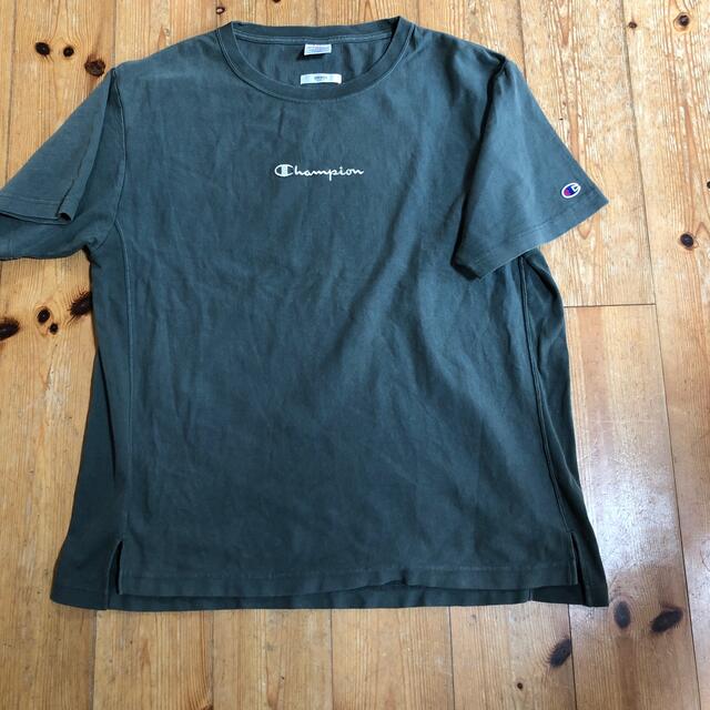 emmi atelier(エミアトリエ)のemmi × Champion Tシャツ　USED  グリーン レディースのトップス(Tシャツ(半袖/袖なし))の商品写真