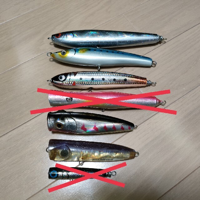 人気大割引 青物用トッププラグ5本セット リデル エンタイス等 ルアー用品