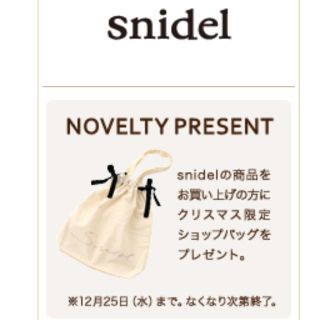 スナイデル(SNIDEL)の♡snidelXmasショッパー♡(ショップ袋)