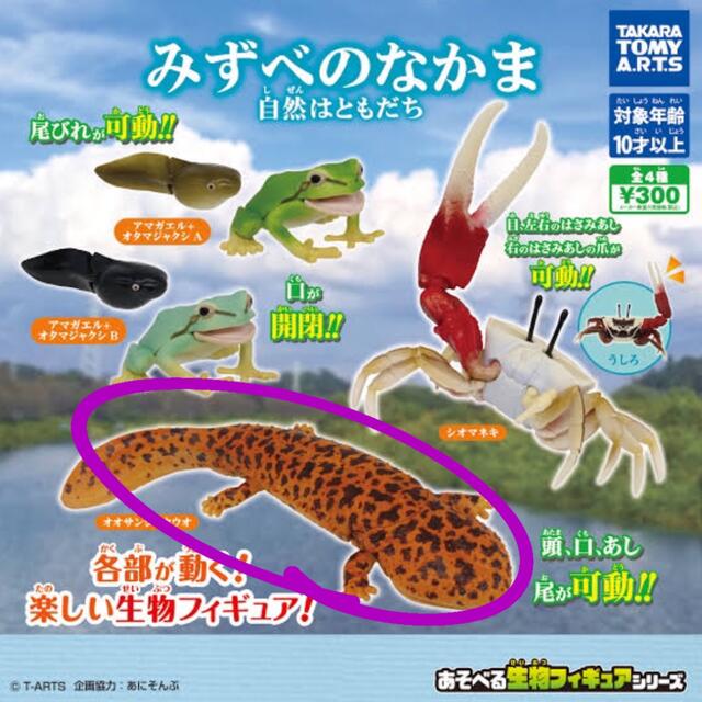 Takara Tomy(タカラトミー)のみずべのなかま 自然はともだち オオサンショウウオ エンタメ/ホビーのフィギュア(その他)の商品写真