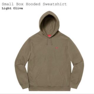 シュプリーム(Supreme)のSupreme small box hooded light olive XL(パーカー)