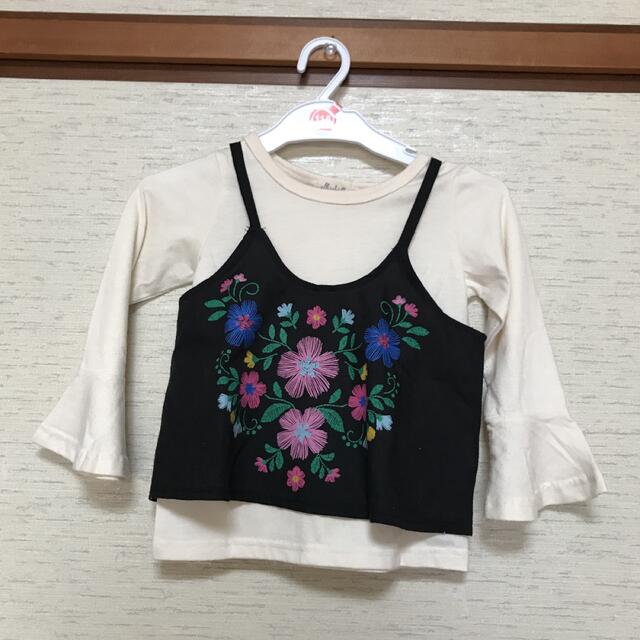 MIALY MAIL(ミアリーメール)の100cm 重ね着 トップス キッズ/ベビー/マタニティのキッズ服女の子用(90cm~)(Tシャツ/カットソー)の商品写真