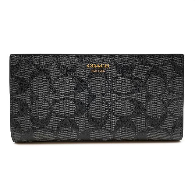 COACH財布 二つ折り財布 F74599 ブラック メンズ財布 アウトレット