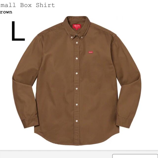 Supreme Small Box Shirt Brown Lサイズ