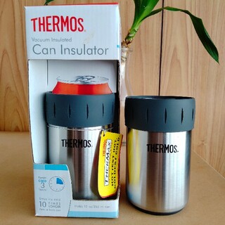 サーモス(THERMOS)のTHERMOS 保冷缶ホルダー 12oz 355ml缶用 シルバー 2個セット(その他)