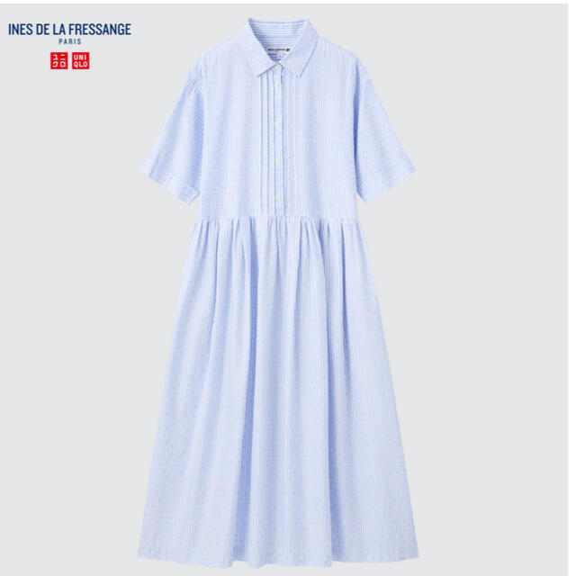 UNIQLO(ユニクロ)のユニクロ　イネス　タックワンピース　XXL レディースのワンピース(ロングワンピース/マキシワンピース)の商品写真