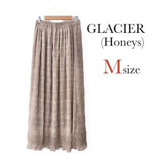 ハニーズ(HONEYS)の【最終値下げ】小花柄 ロングスカート ベージュ M GLACIER グラシア(ロングスカート)