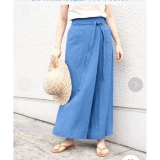 シップスフォーウィメン(SHIPS for women)のリネンレーヨンラップパンツ(カジュアルパンツ)