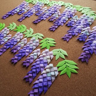 売り切れ❗️折り紙壁面飾り 藤の花