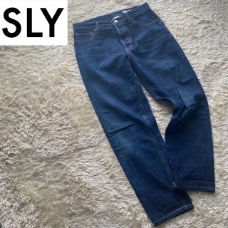 スライ(SLY)の美品✨SLY スライ　ルーズ　テーパードデニム　ハイウエストジーンズ　日本製(デニム/ジーンズ)