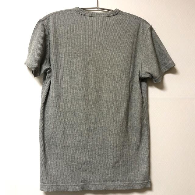 UNIQLO(ユニクロ)のメンズ　UNIQLO Ｖネックボタン付き　半袖カットソー　Mサイズ メンズのトップス(Tシャツ/カットソー(半袖/袖なし))の商品写真