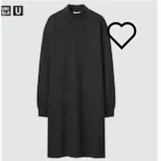 ユニクロ(UNIQLO)のユニクロ　スウェットモックネックワンピース(ひざ丈ワンピース)