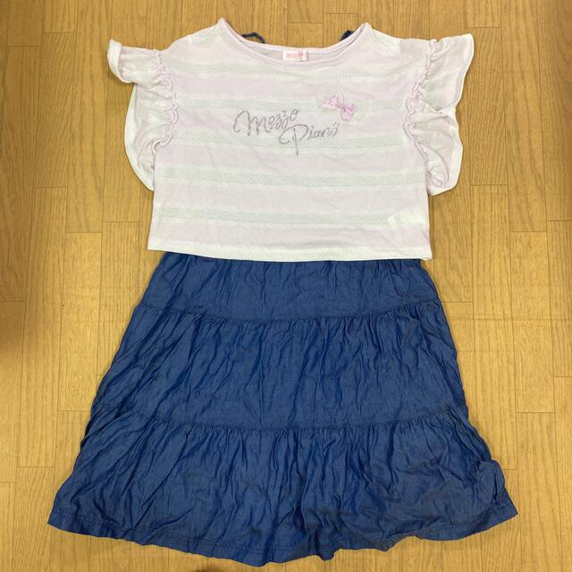 mezzo piano(メゾピアノ)のナルミヤ　mezzo piano   ワンピース　140センチ キッズ/ベビー/マタニティのキッズ服女の子用(90cm~)(ワンピース)の商品写真