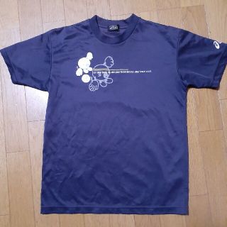 アシックス(asics)のasics　バボちゃんTシャツ　レディースMサイズ　中古　紺色(バレーボール)