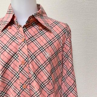 バーバリー(BURBERRY)のBURBERRY チェック シャツ ピンク(シャツ/ブラウス(長袖/七分))