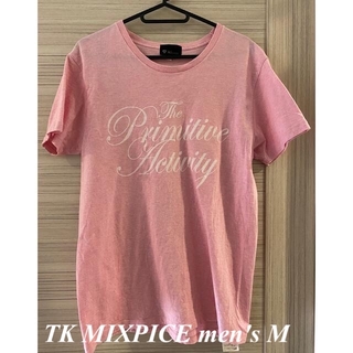 ザショップティーケー(THE SHOP TK)のメンズシャツ：TK MIXPICE Tシャツ　ピンク　(Tシャツ/カットソー(半袖/袖なし))