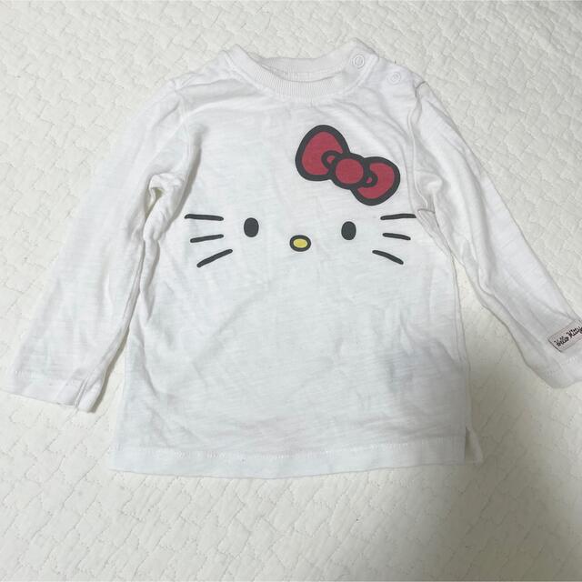 mikihouse(ミキハウス)のミキハウス ワンピース ジャンパースカート　H&M キティちゃんトップス キッズ/ベビー/マタニティのベビー服(~85cm)(ワンピース)の商品写真