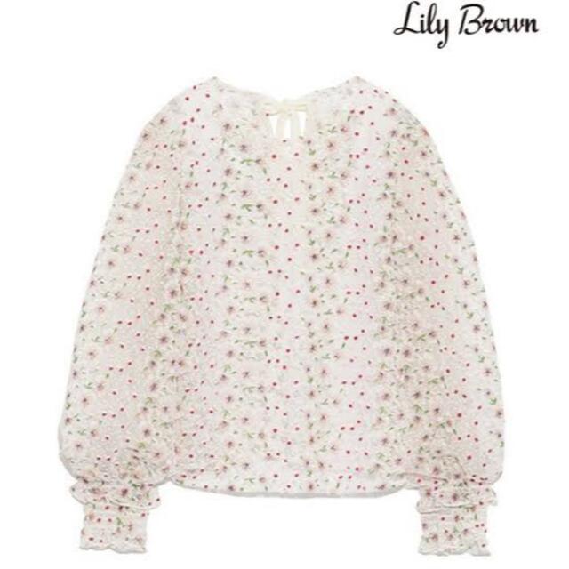 Lily Brown(リリーブラウン)のGW限定お値下げ中🌟花柄刺繍シースルーブラウス　Lily Brown レディースのトップス(シャツ/ブラウス(長袖/七分))の商品写真