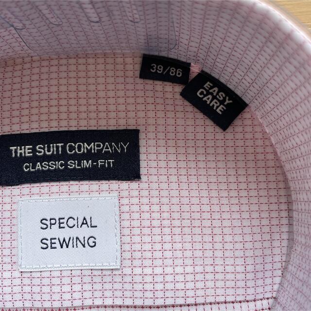 THE SUIT COMPANY(スーツカンパニー)のスーツカンパニー長袖ドレスシャツM39-84cmカッタウェイ新品チェック メンズのトップス(シャツ)の商品写真