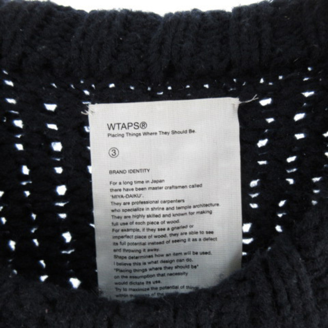 WTAPS ニット セーター 肉厚 142MADT-KNM05 ネイビー 3 | www.amcorp