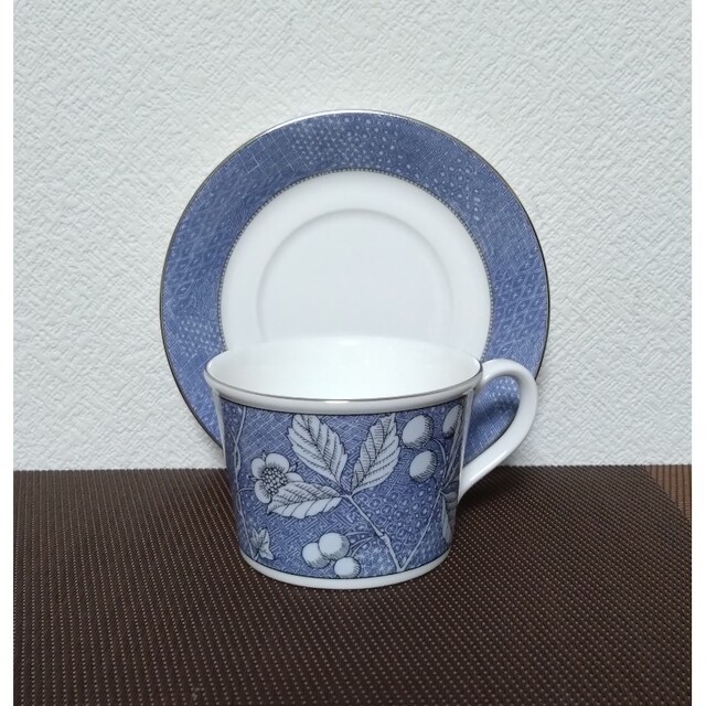 WEDGWOOD(ウェッジウッド)のウェッジウッド・フランシスブルー ティーカップ&ソーサー インテリア/住まい/日用品のキッチン/食器(食器)の商品写真