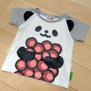 シマムラ(しまむら)の【最安値】しまむら♡だっこずし パンダ×イクラ スシロー 白×灰色 90cm(Tシャツ/カットソー)