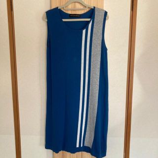 ユナイテッドアローズグリーンレーベルリラクシング(UNITED ARROWS green label relaxing)のgreenlabelrelaxing ワンピース　ノースリーブ  ブルー　M(ひざ丈ワンピース)