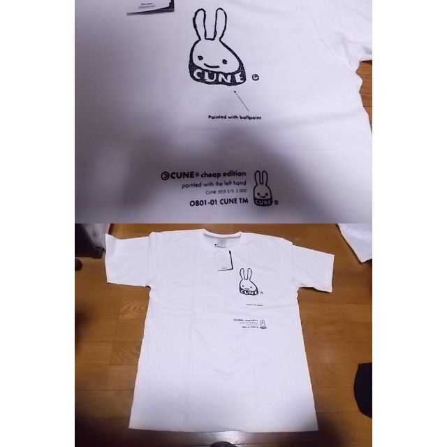 新品 cune キューン 限定左手 Tシャツ L ① 白 直営店GW限定販売 | フリマアプリ ラクマ