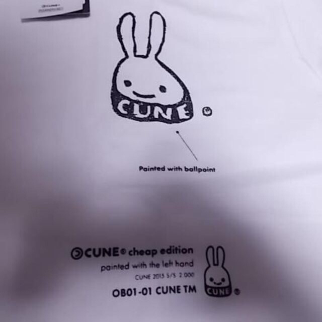 CUNE - 新品 cune キューン 限定左手 Tシャツ L ① 白 直営店GW限定 ...