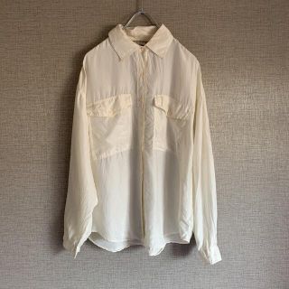 90s ビンテージ　アメリカ古着　シルクシャツ　used 古着　シルク(シャツ/ブラウス(長袖/七分))