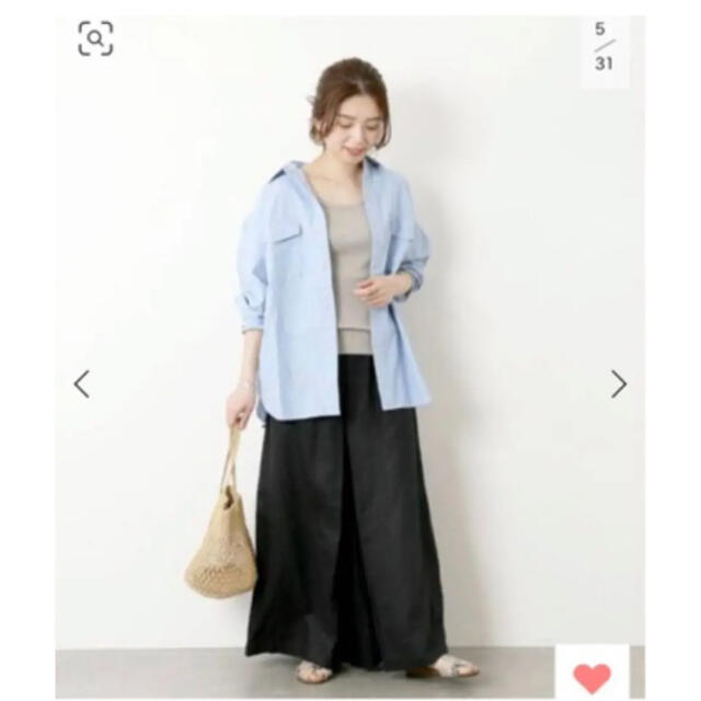 JOURNAL STANDARD(ジャーナルスタンダード)のJOURNAL STANDARD リネンタックキュロット　ブラック 40 レディースのパンツ(カジュアルパンツ)の商品写真