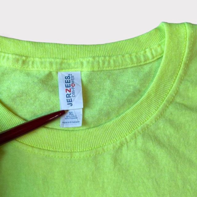 ジャージーズ　半袖　Tシャツ　蛍光色　ビックサイズ　黄色　US古着 メンズのトップス(Tシャツ/カットソー(半袖/袖なし))の商品写真