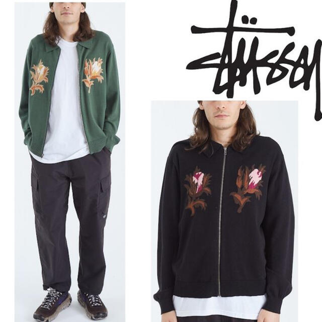 stussy ss awステューシー　ニット　ジップ　カーディガン