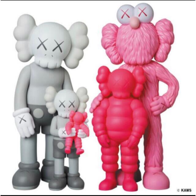 春夏新作 TOY MEDICOM - PINK GREY/PINK/FLUORO FAMILY 未開封 KAWS