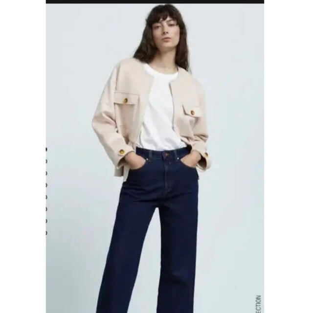 ZARA(ザラ)のZARA フェイクスエードジャケット　 レディースのジャケット/アウター(ノーカラージャケット)の商品写真