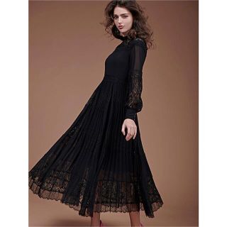 エイミーイストワール(eimy istoire)の新品♡eimy istoire lace combi pleated dress(ロングワンピース/マキシワンピース)